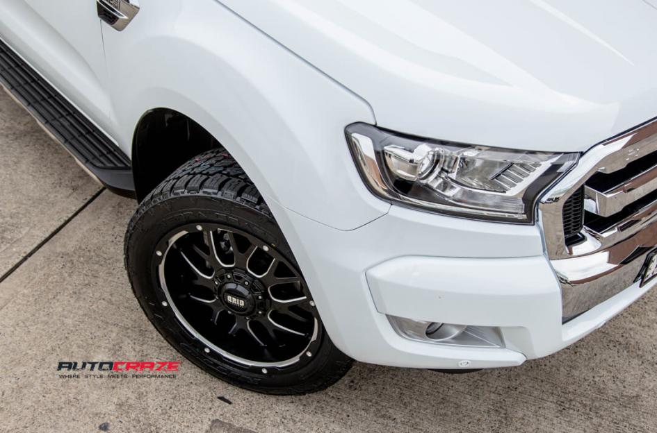 FORD RANGER GD02 MATTE BLACK MILLED ACCENTS