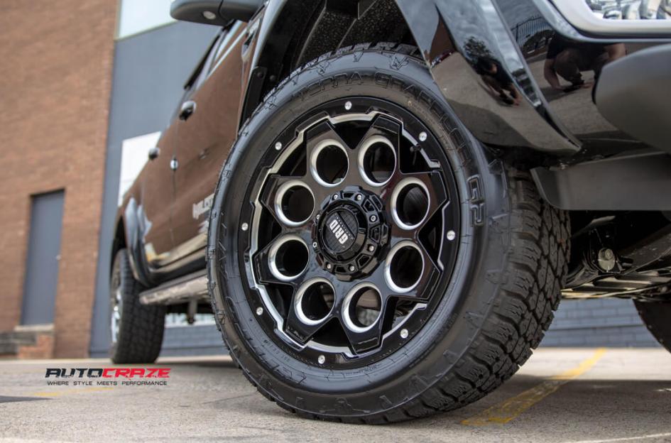 FORD RANGER GD08 MATTE BLACK MILLED ACCENTS
