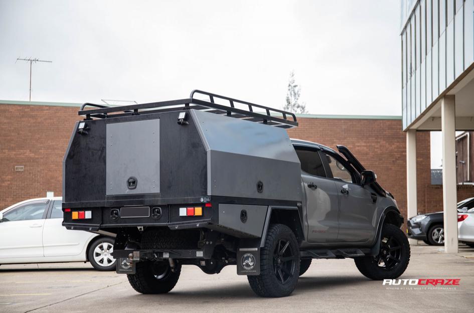FORD RANGER AVALANCHE MATTE BLACK FRONT MILLED