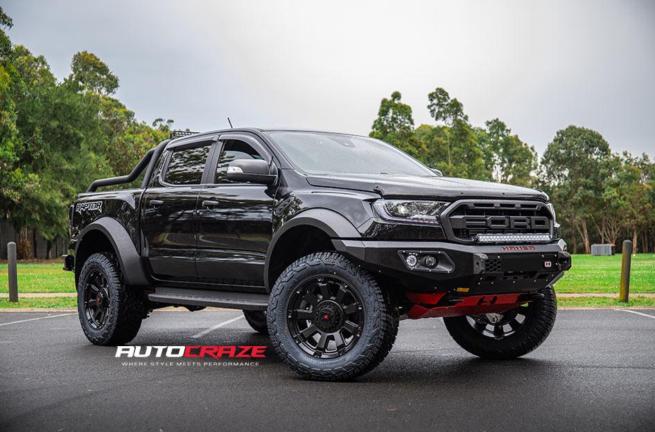 FORD RANGER RAPTOR KMC GAUNTLET XD852 SATIN BLACK