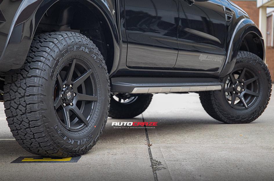 FORD RANGER AVALANCHE MATTE BLACK FRONT MILLED