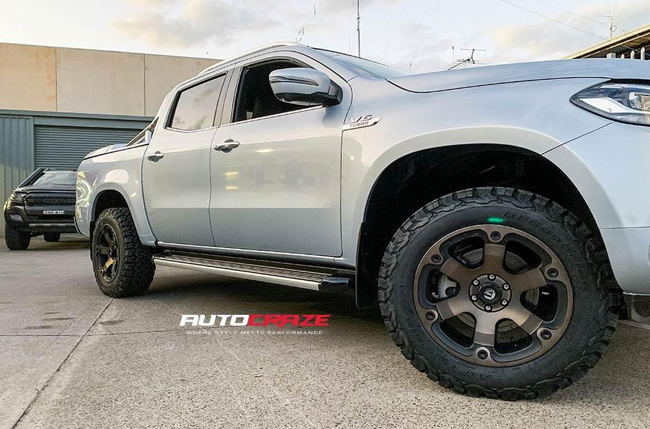 MERCEDES X CLASS BEAST BLACK MACHINED WITH DARK TINT