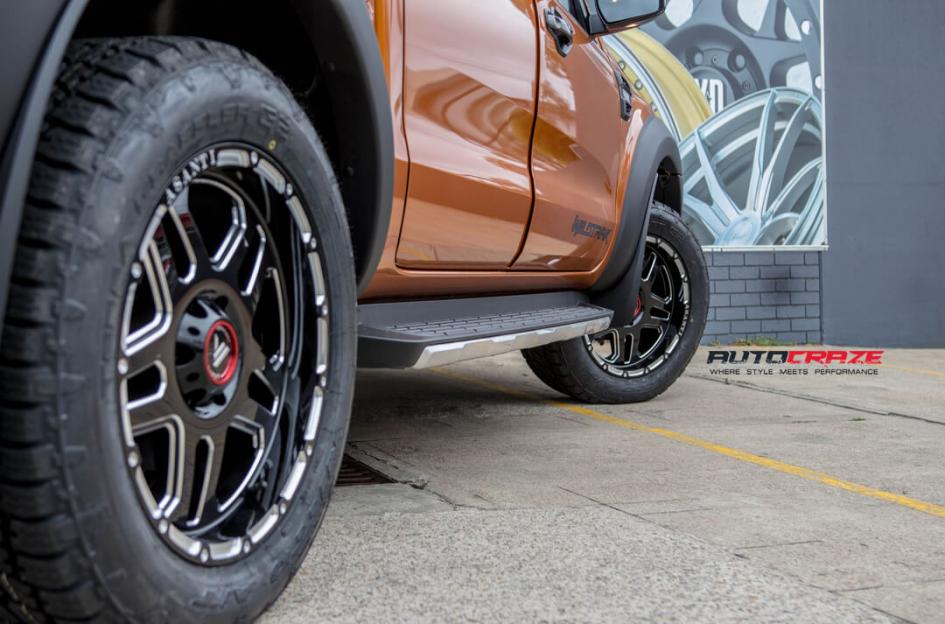 FORD RANGER AB809 GLOSS BLACK MILLED