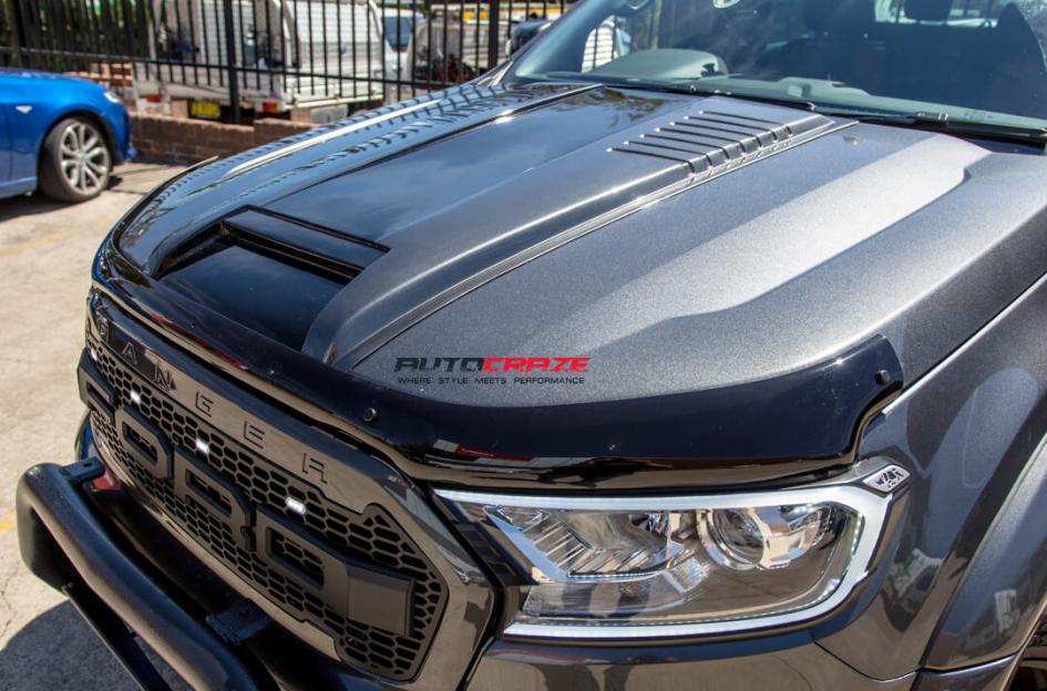 FORD RANGER AVALANCHE MATTE BLACK MILLED FONT