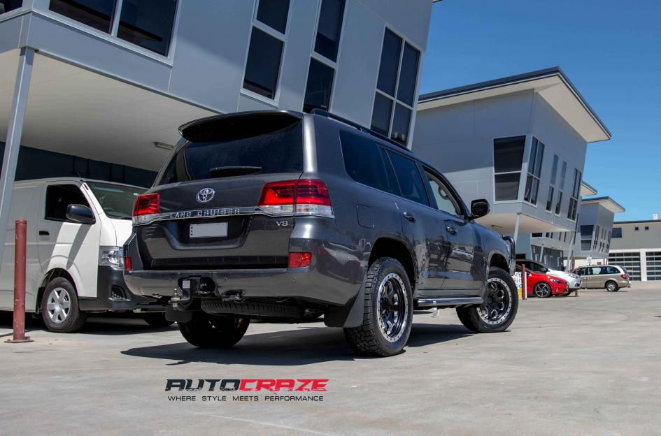 TOYOTA LANDCRUSIER SAVAGE MATTE BLACK MILLED ACCENTS