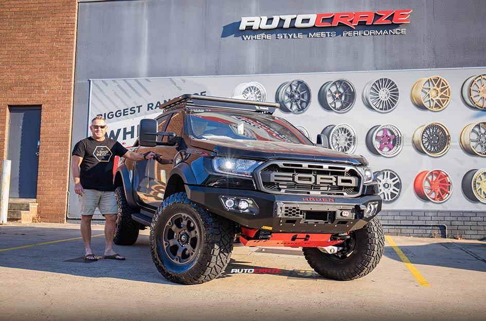 FORD RANGER RAPTOR BEAST BLACK MACHINED WITH DARK TINT