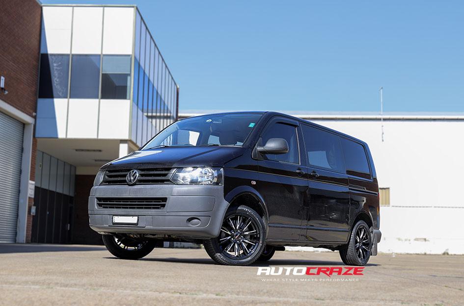 VOLKSWAGEN TRANSPORTER REWIND PIANO BLACK MILLED