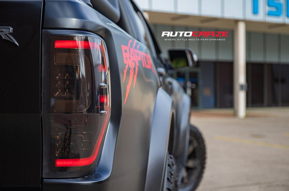 FORD RANGER RAPTOR BEAST BLACK MACHINED WITH DARK TINT