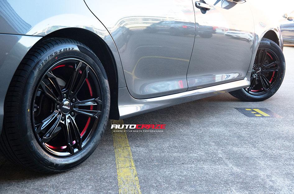 TOYOTA CAMRY REDBACK PIANO BLACK RED UNDERCUT