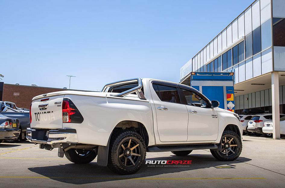 TOYOTA HILUX 4WD AVALANCHE MACHINED FACE MATTE BLACK DARK TINT