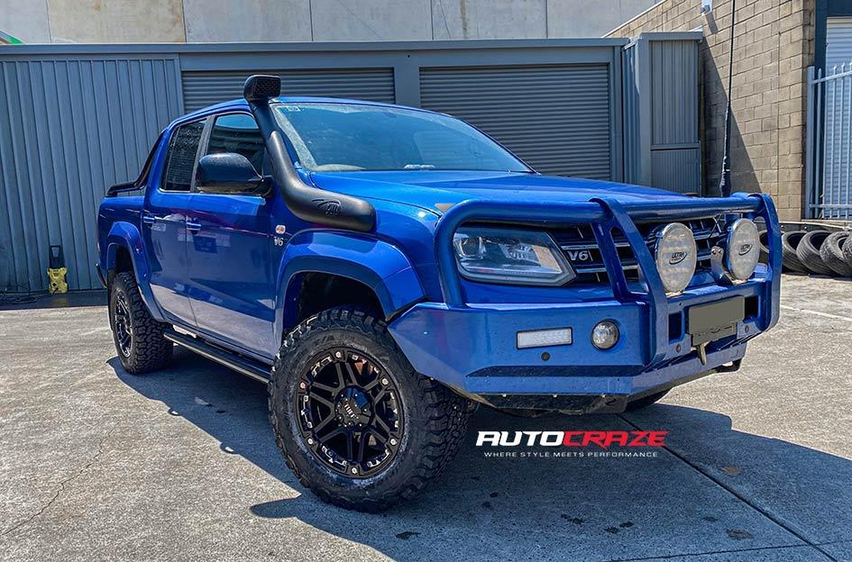 VOLKSWAGEN AMAROK T01 SATIN BLACK WITH CHROME INSERTS