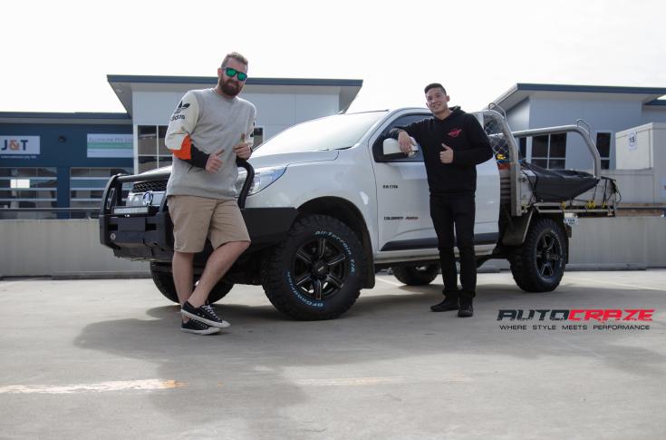 HOLDEN COLORADO REBEL SATIN BLACK PIPED