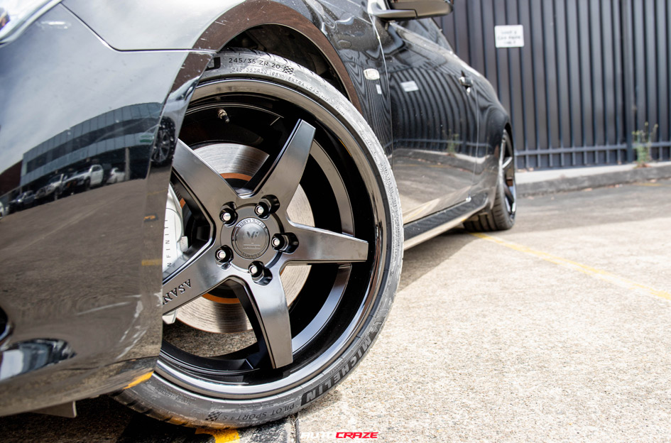 INFINITI G37 ASANTI ABL31 REGAL SATIN BLACK W/ GLOSS BLACK LIP
