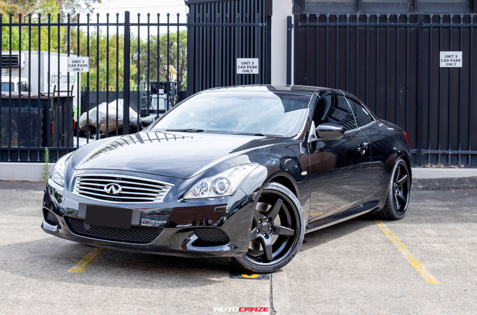 INFINITI G37 ASANTI ABL31 REGAL SATIN BLACK W/ GLOSS BLACK LIP