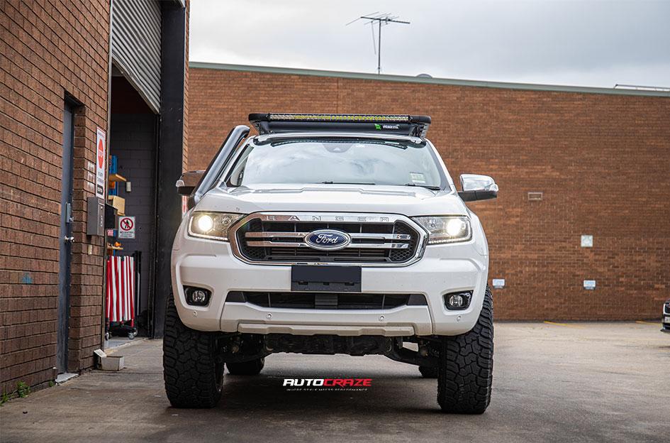 FORD RANGER AVALANCHE MATTE BLACK FRONT MILLED