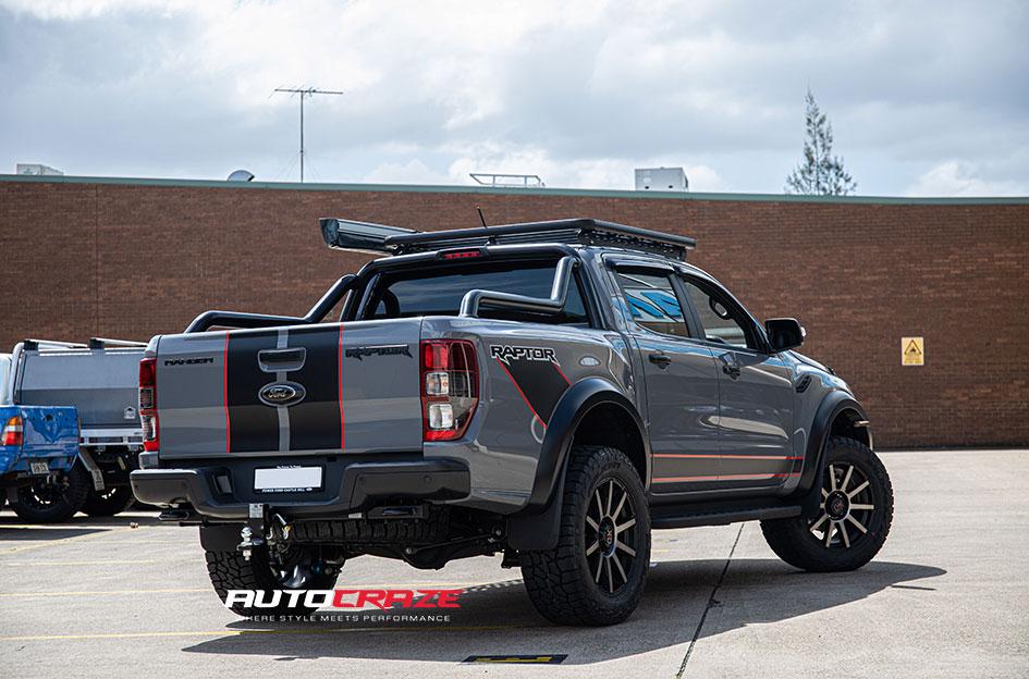 FORD RANGER RAPTOR OUTBREAK SATIN BLACK GREY TINT