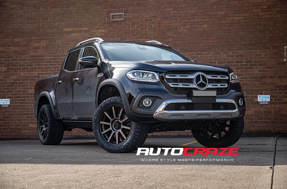 MERCEDES X CLASS OUTBREAK SATIN BLACK GREY TINT
