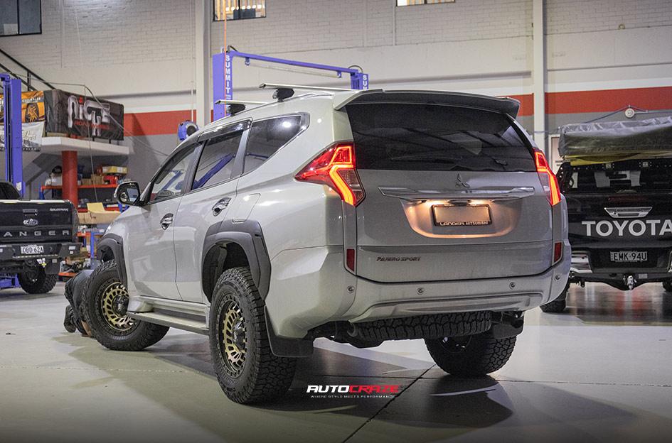MITSUBISHI PAJERO SPORT ZOMBIE SATIN BLACK MACHINED BRONZE TINT