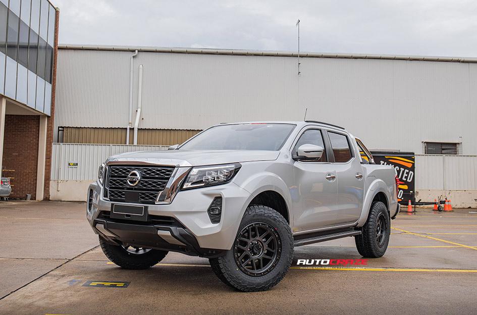 NISSAN NAVARA MESA KM544 SATIN BLACK GREY TINT