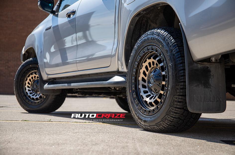 TOYOTA HILUX N80 4WD ZOMBIE SATIN BLACK MACHINED BRONZE TINT