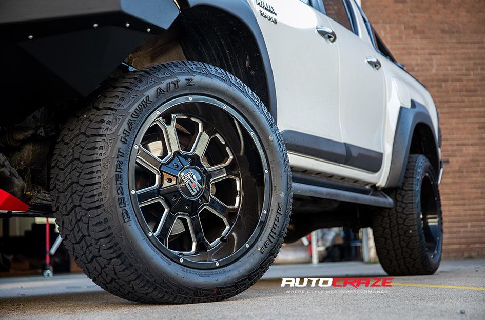 TOYOTA HILUX N80 4WD BUCK 25 XD MATTE BLACK MACHINED FACE