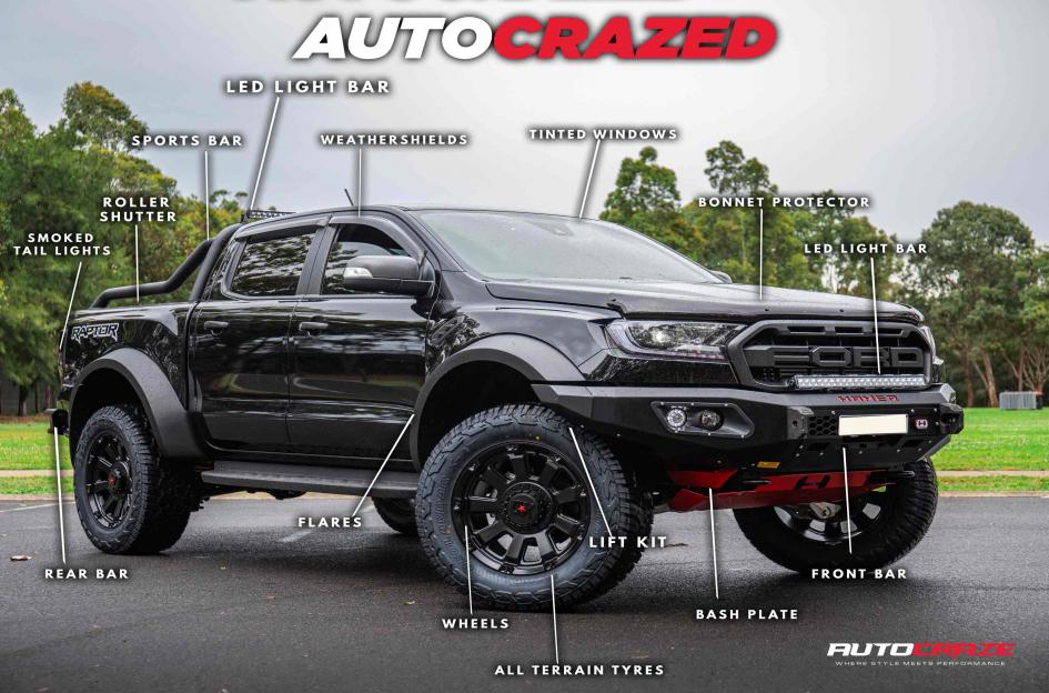 FORD RANGER RAPTOR KMC GAUNTLET XD852 SATIN BLACK