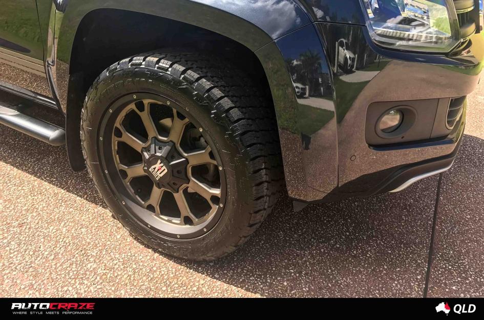 VOLKSWAGEN AMAROK BUCK 25 XD MATTE BLACK MACHINED FACE