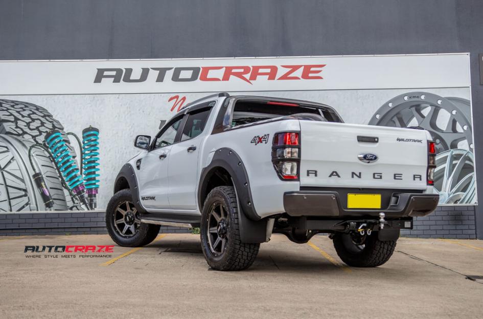 FORD RANGER GD06 MATTE BLACK MACHINED FACE WITH DARK MATTE TINT