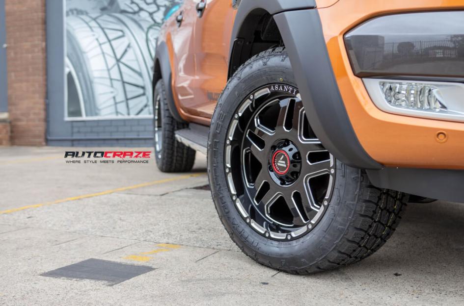 FORD RANGER AB809 GLOSS BLACK MILLED