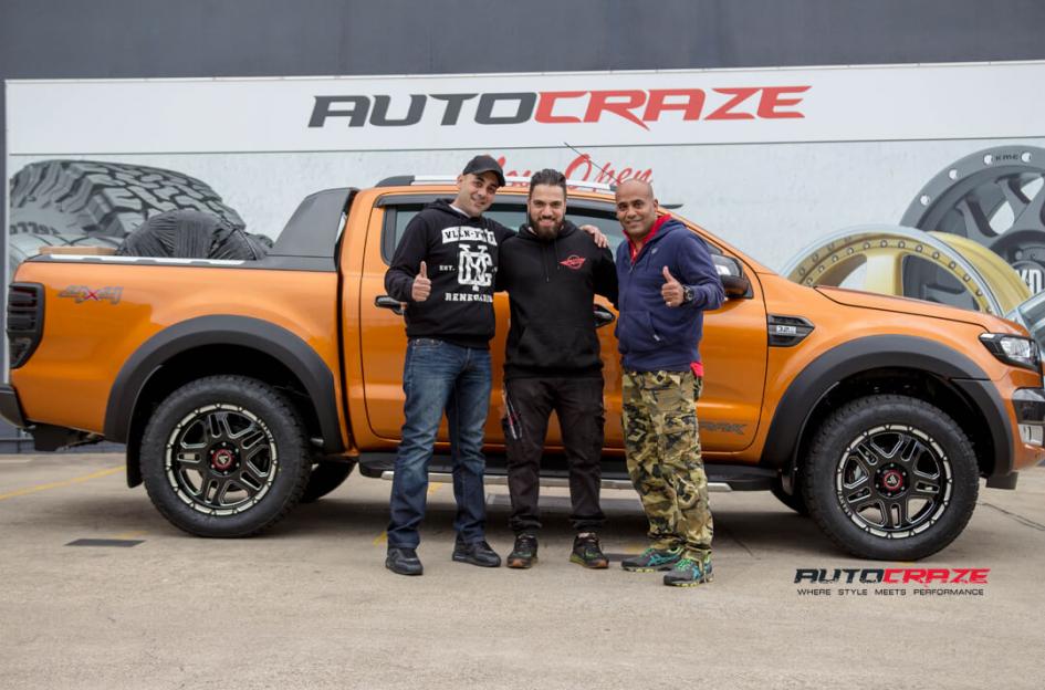 FORD RANGER AB809 GLOSS BLACK MILLED
