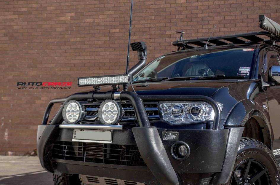 MITSUBISHI CHALLENGER AVALANCHE MATTE BLACK MILLED FONT