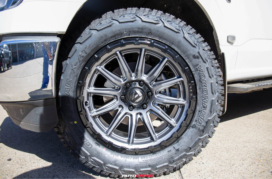 FORD F-150 FUEL PISTON MATTE GUNMETAL W/ GLOSS BLACK LIP