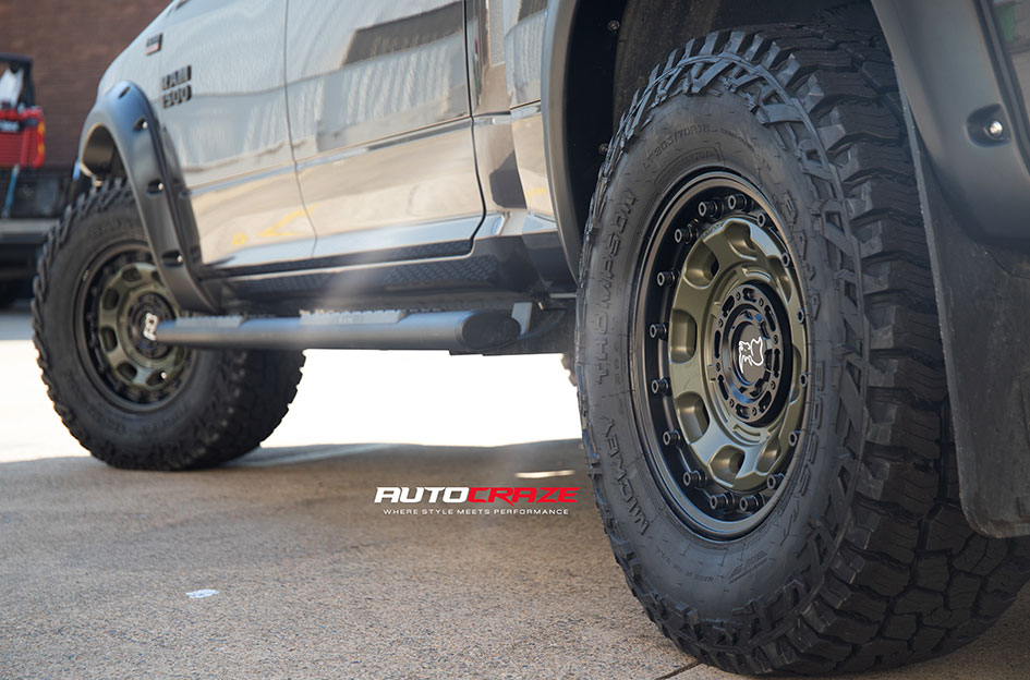 DODGE RAM BLACK RHINO ATLAS OLIVE DRAB GREEN W/ BLACK LIP