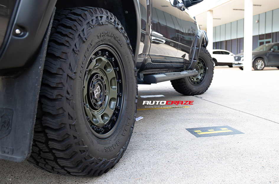 DODGE RAM BLACK RHINO ATLAS OLIVE DRAB GREEN W/ BLACK LIP