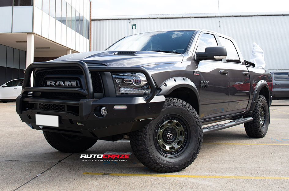 DODGE RAM BLACK RHINO ATLAS OLIVE DRAB GREEN W/ BLACK LIP