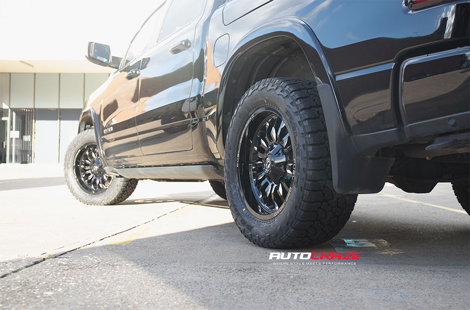 DODGE RAM FUEL ARC GLOSS BLACK MILLED