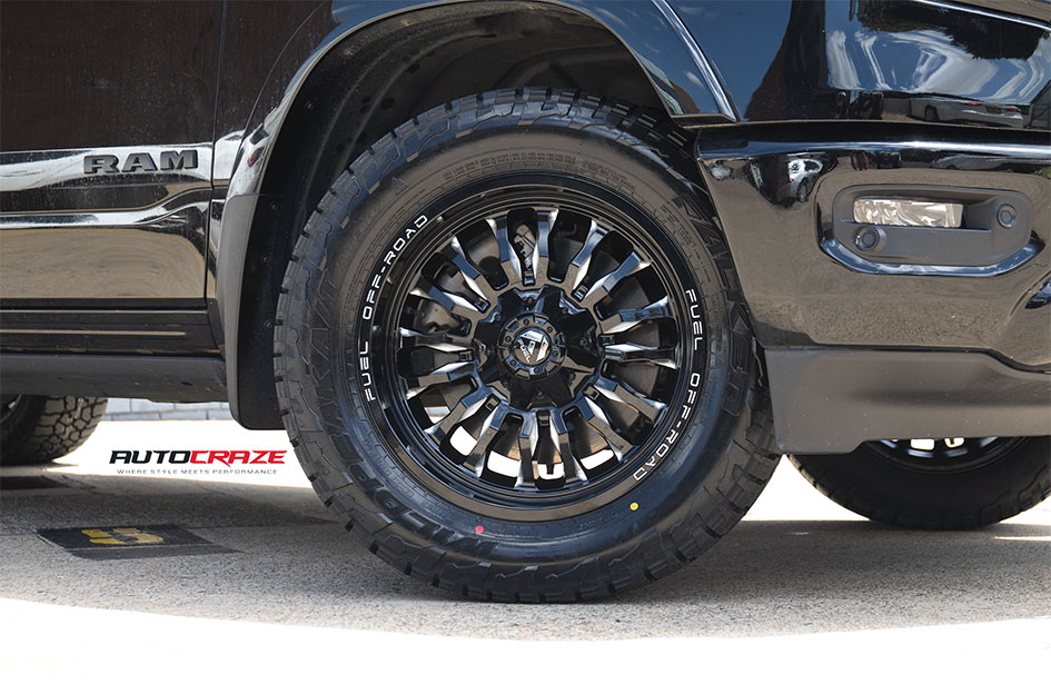 DODGE RAM FUEL ARC GLOSS BLACK MILLED