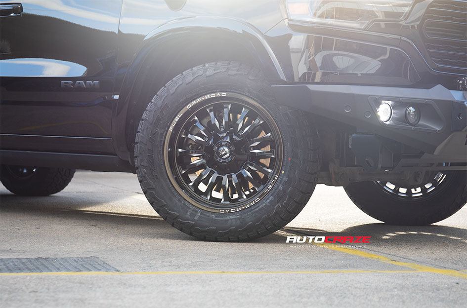 DODGE RAM FUEL ARC GLOSS BLACK MILLED