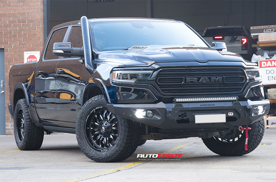DODGE RAM FUEL ARC GLOSS BLACK MILLED