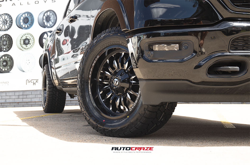 DODGE RAM FUEL ARC GLOSS BLACK MILLED