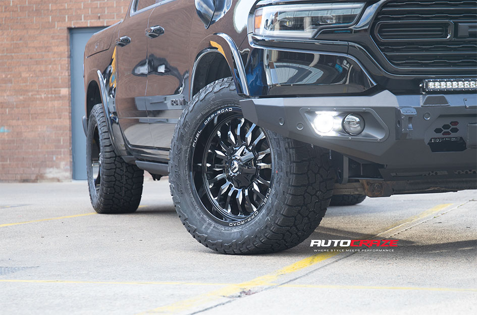 DODGE RAM FUEL ARC GLOSS BLACK MILLED