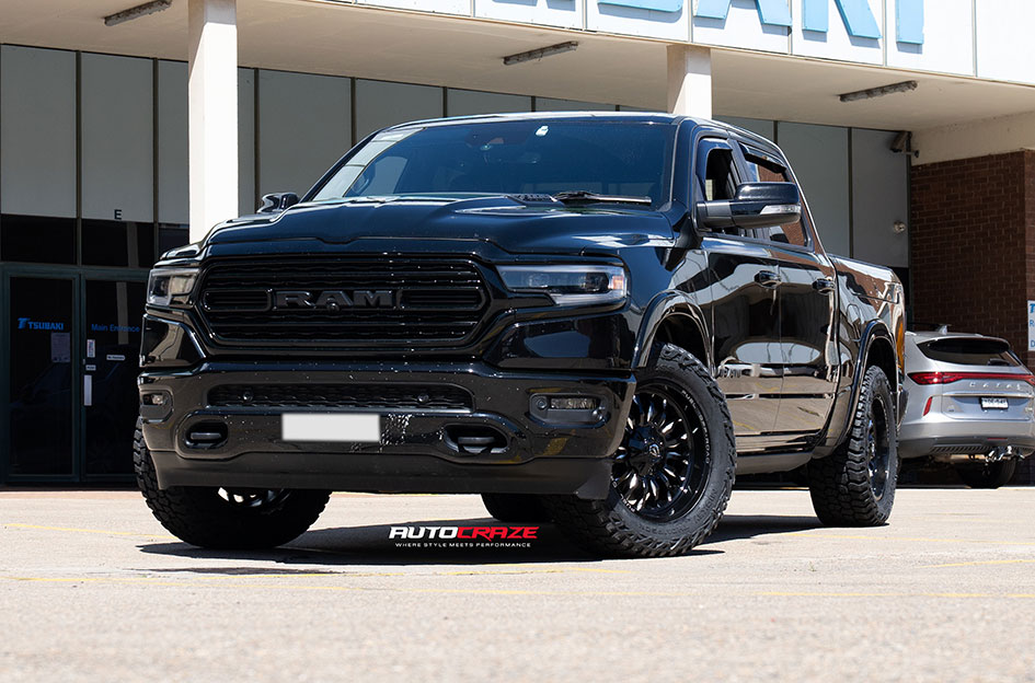 DODGE RAM FUEL ARC GLOSS BLACK MILLED