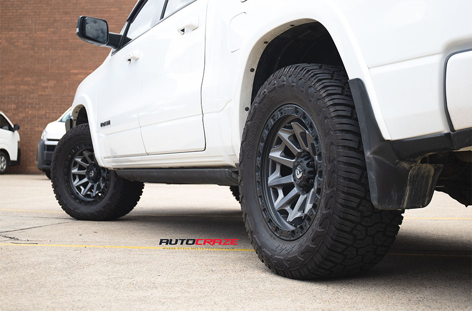 DODGE RAM FUEL COVERT MATTE GUN METAL BLACK RING
