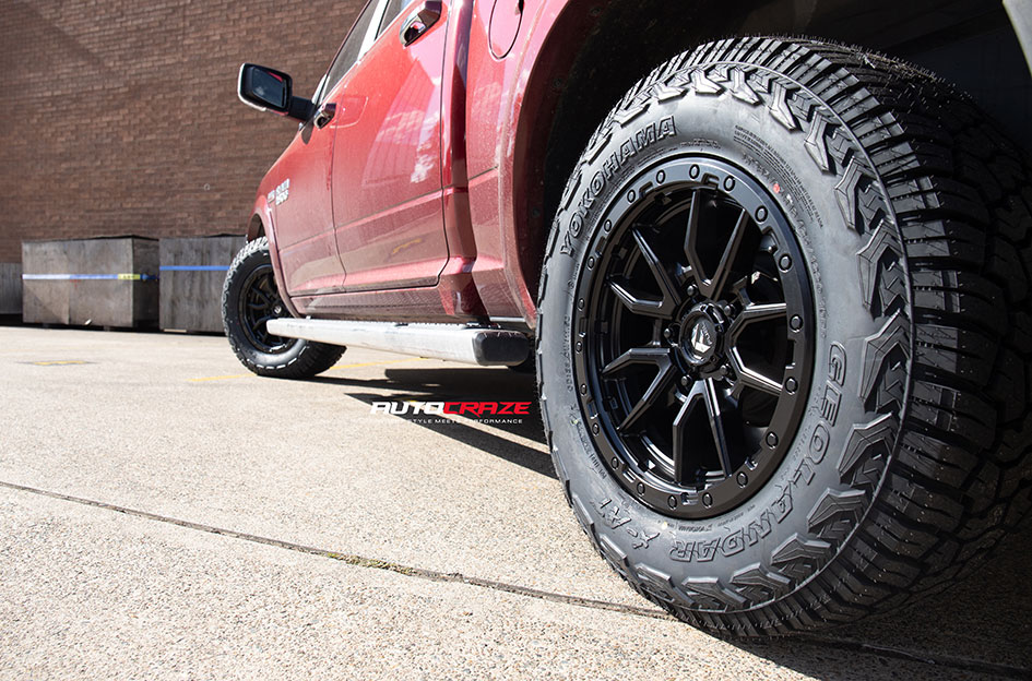 DODGE RAM FUEL REBEL 5 MATTE BLACK 