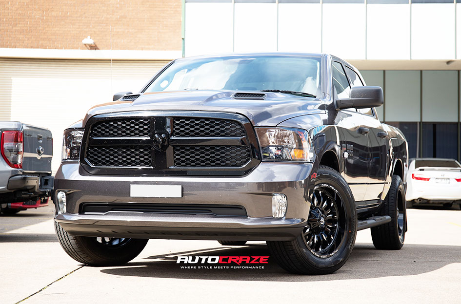 DODGE RAM FUEL ARC D795 GLOSS BLACK MILLED 
