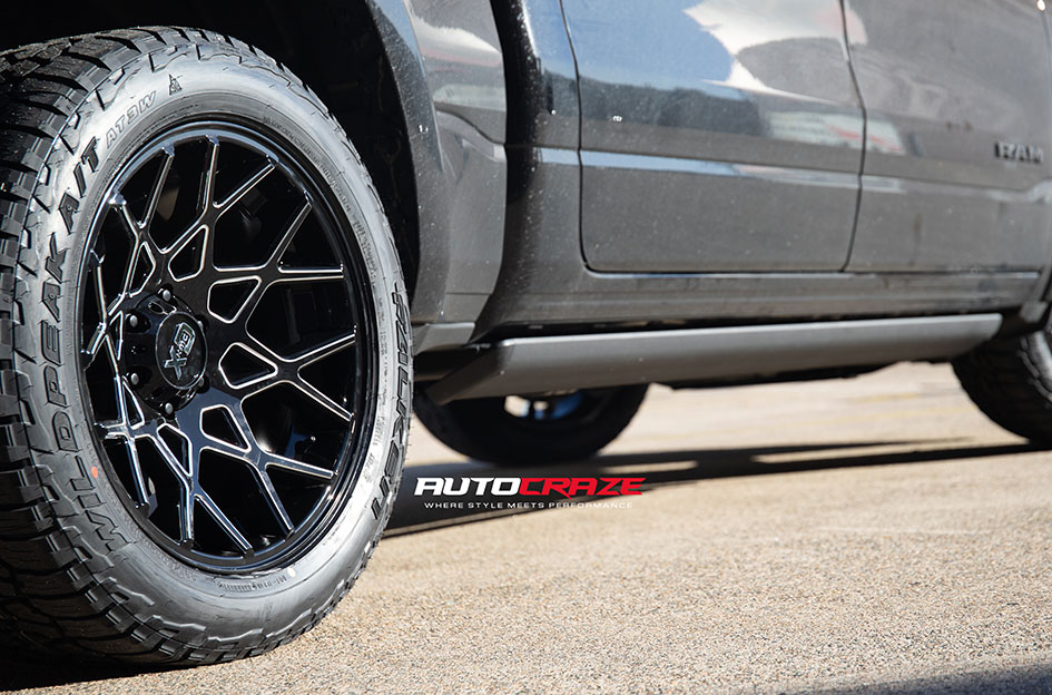 DODGE RAM KMC CHOPSTIX GLOSS BLACK MILLED