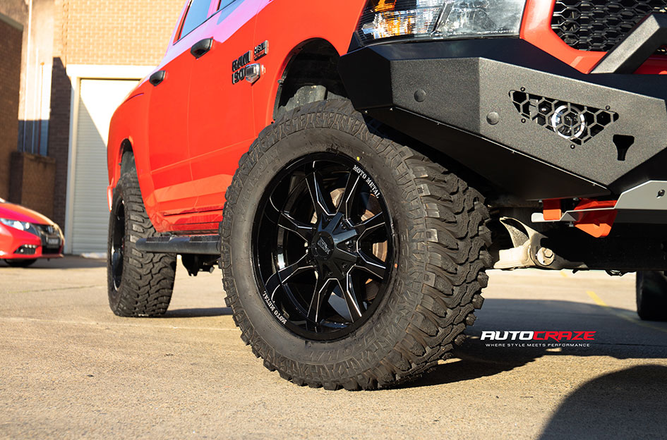 DODGE RAM MOTO METAL MO970 SATIN BLACK MILLED 