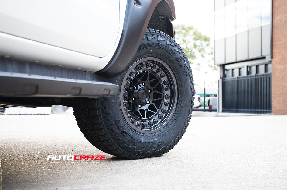 FORD EVEREST BLACK RHINO ALPHA MATTE BLACK W/ GUNMETAL LIP