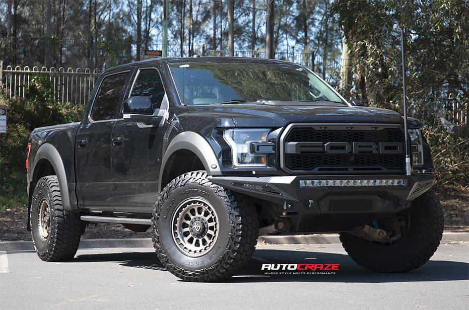 FORD F150 KMC OMEGA SATIN BLACK W/ BRONZE TINT