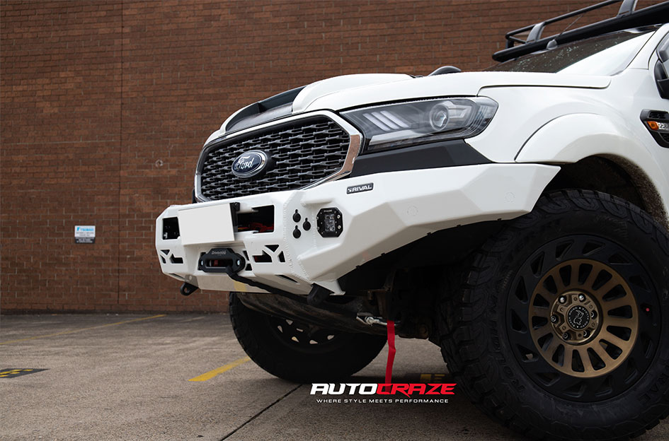 FORD RANGER BLACK RHINO MADNESS DARK TINT MACHINED FACE W/ MATTE BLACK LIP